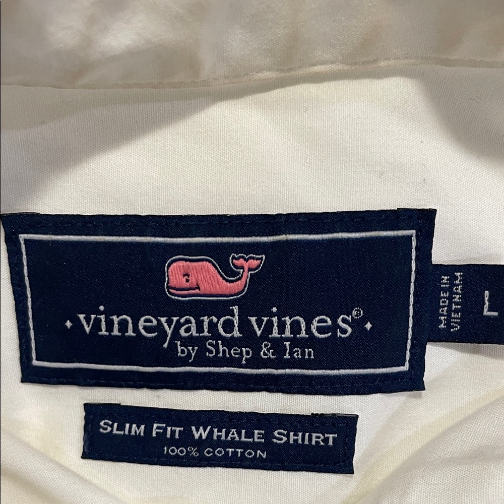Vineyard Vines Men's White Button-Down Shirt - Picture 2 of 3
